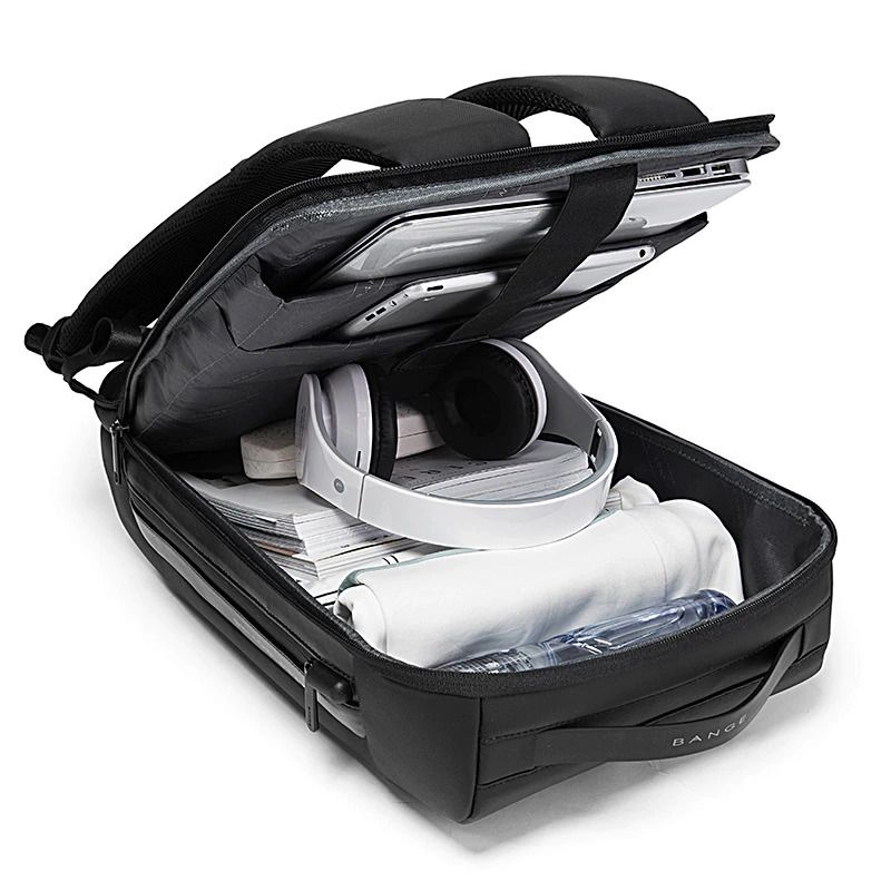 Bange Tas Ransel pria Tas Ransel Laptop Anti Theft USB Charging - BG-7216 - Black