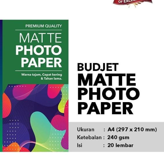 

Kertas Matte Photo Paper - Budjet Matte Photo Paper A4 240 GSM - Matte Satin