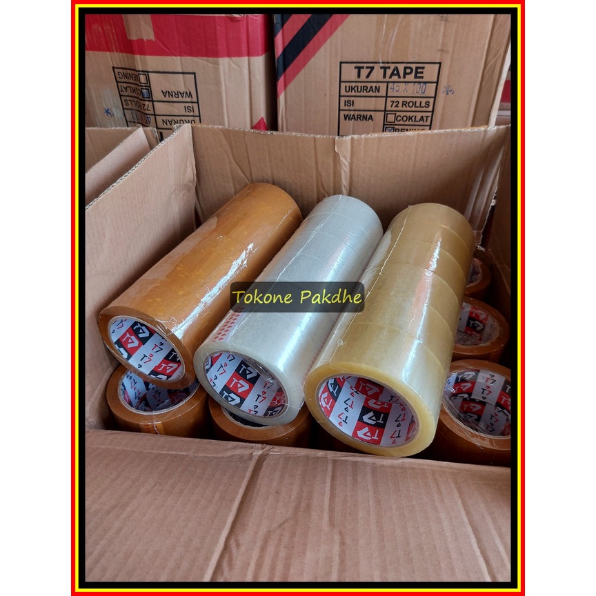 

Lakban T7 Bening Coklat 45 x 90 yard Kwalitas Nachi Daimaru