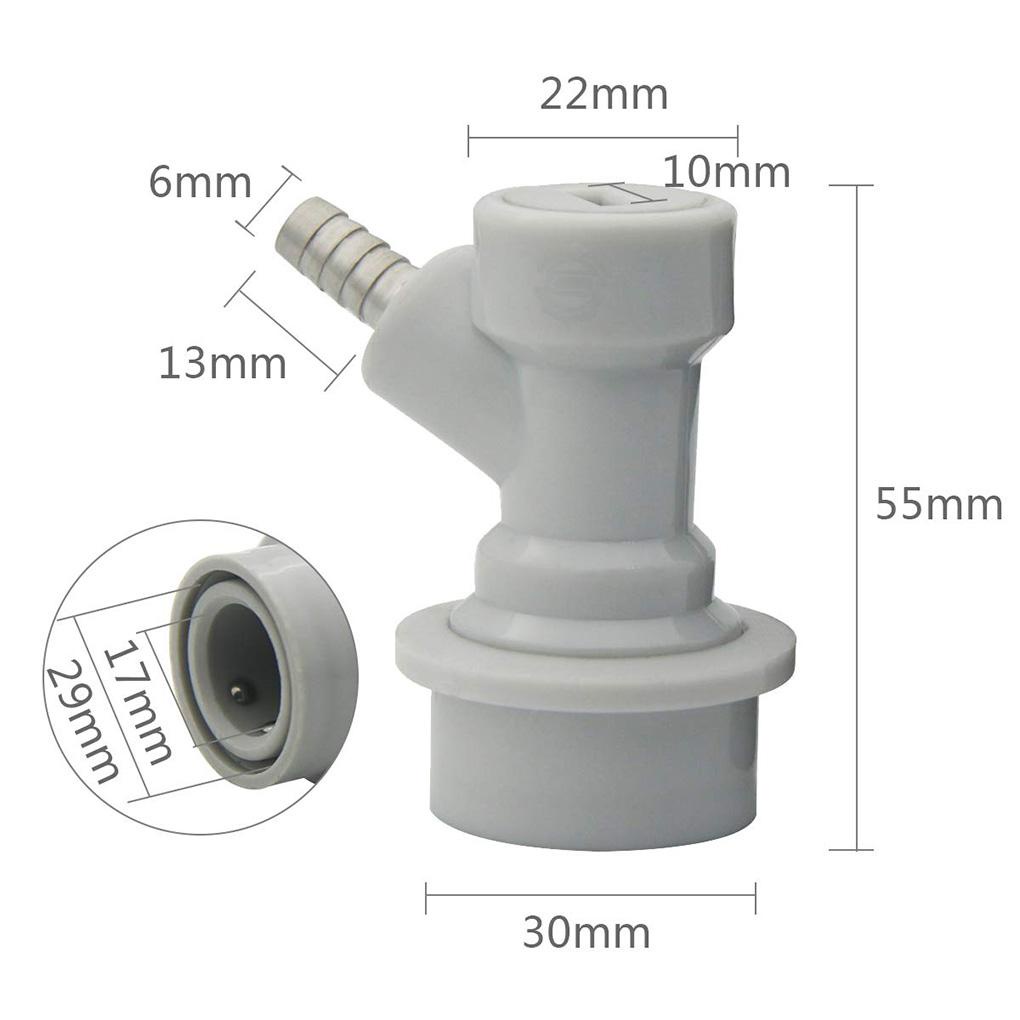 1pasang Konektor Bir Air Liquid Beer Tong Putus Set Ball Lock Beer Barbed Connector