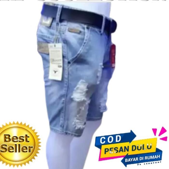 Murah Celana Pendek Pria Keren Distro Model Sobek Robek / Celana Pendek Sobek / Celana Jeans Pendek 