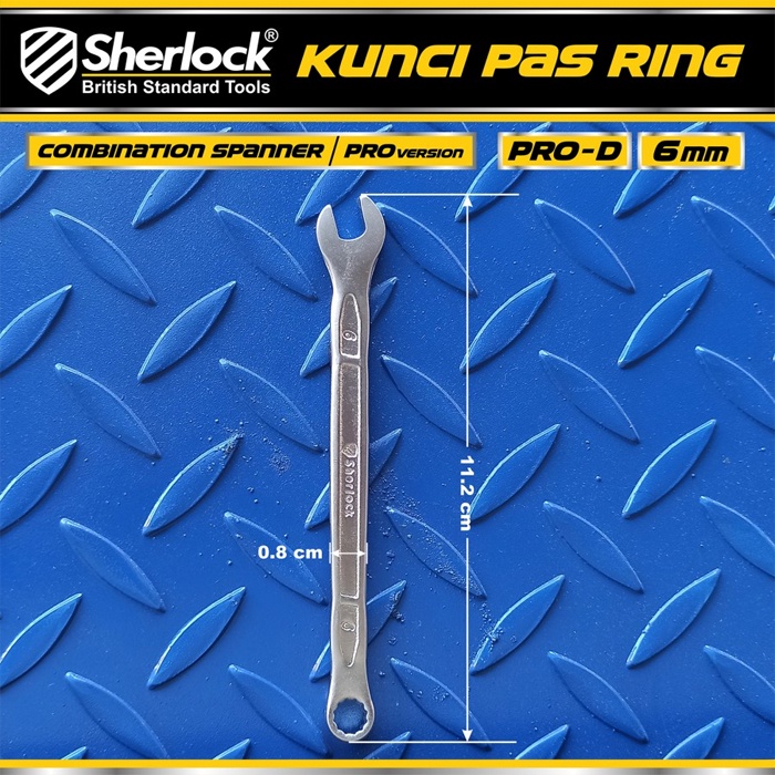 Kunci Pas Ring (Pro-D Series) uk. 6 mm Original Sherlock (1 Pcs)