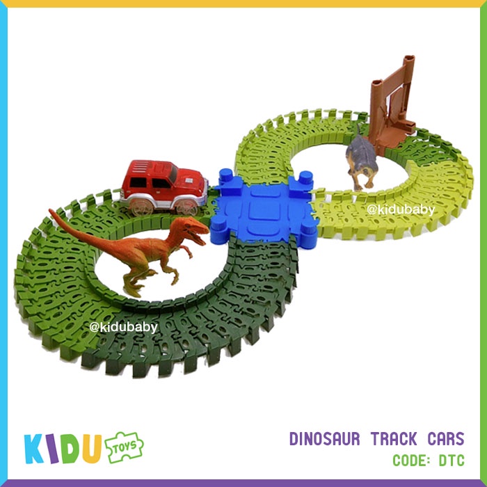 Mainan Anak Track Dino Mobil Dinosaur Track Cars Kidu Toys