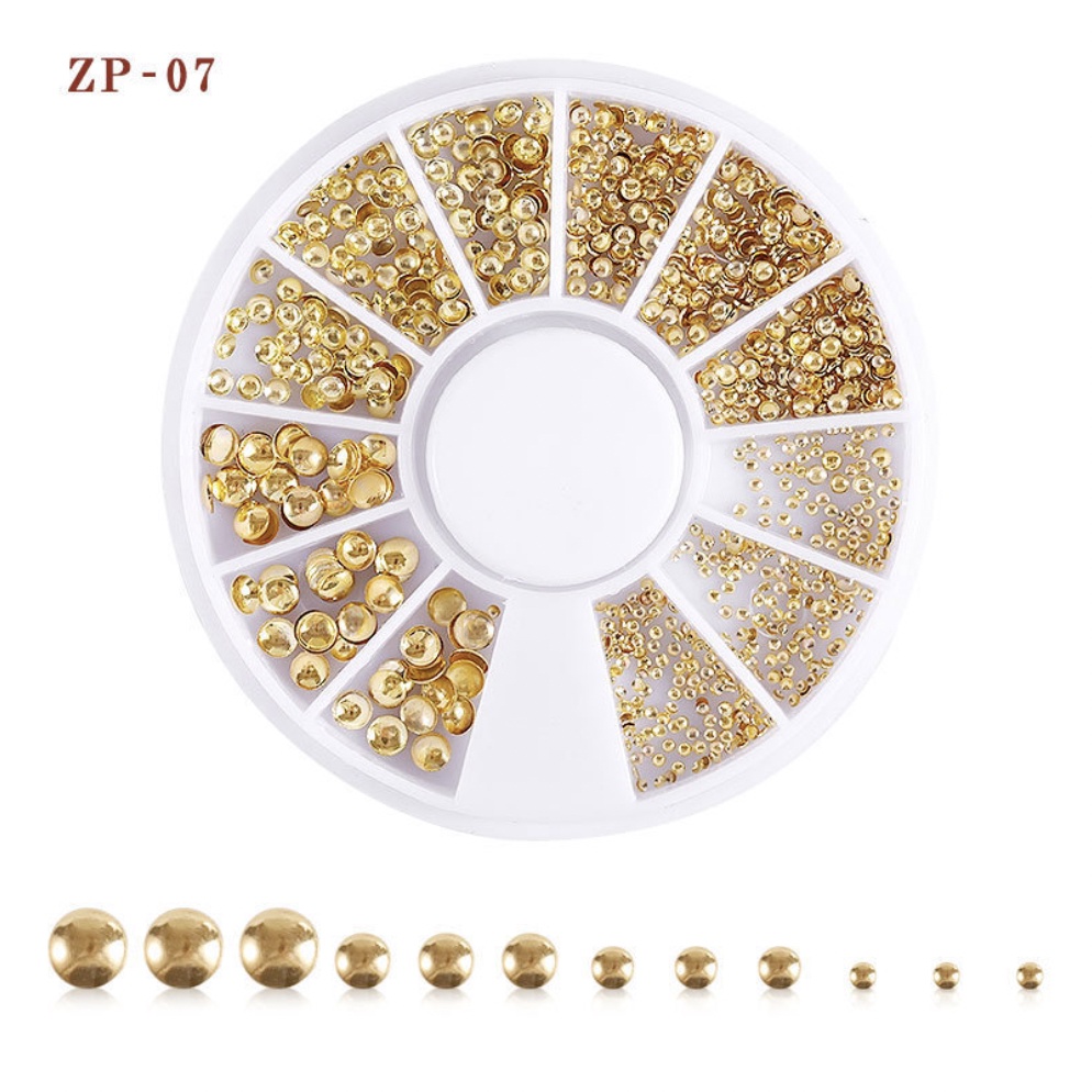 Nail Accesories Hiasan Kuku Gold Metal SIlver Rose Gold Nail Charm / Aksesoris kuku Nail Whell Nail Charm / hiasan dekorasi kuku / Nail Art Manicure Pedicure Wheel Colourful DIY KU042