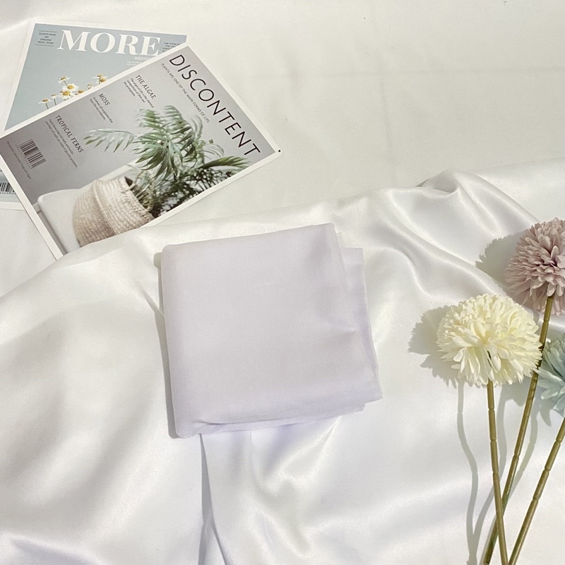 Paris Premium Voal // Paris Premium // Segi Empat Paris Polos-putih