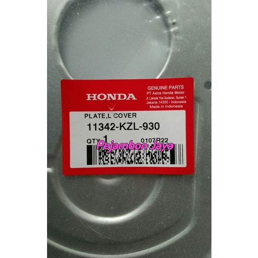 11342KZL930 PLATE L COVER