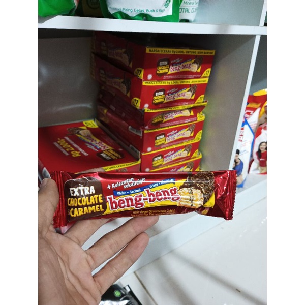 Beng Beng Wafer Caramel Cokelat - Netto @25 gram