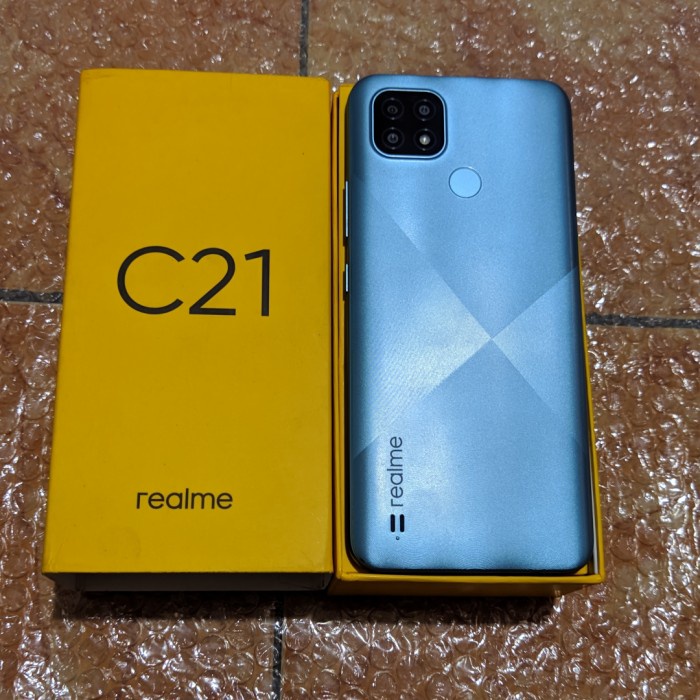 Hp Realme C21 3/32GB Second Mulus Kelengkapan Lengkap/Fullset
