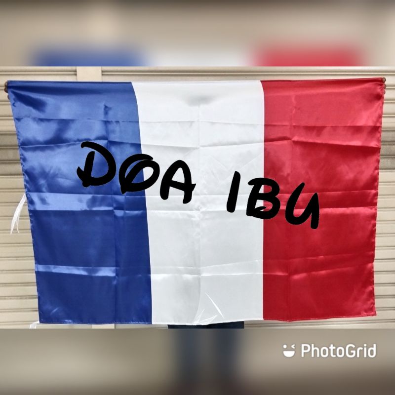 

best seller bendera FRANCIS bahan satin 90cm x 135cm