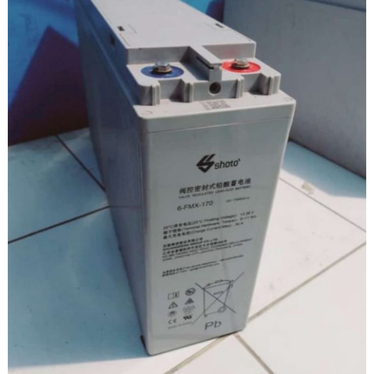 Battery vrla 12v 170ah merk Shoto.