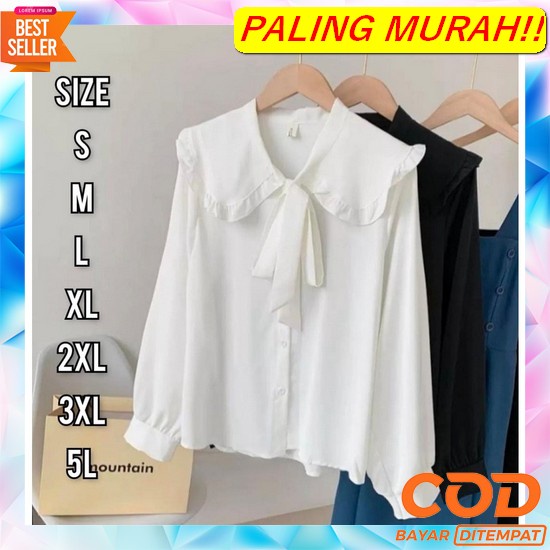 Baju Yuji Blouse Atasan Jumbo Busui Friendly Korean Style Oversize Wan Candy Blouse - Size S M L Xl 