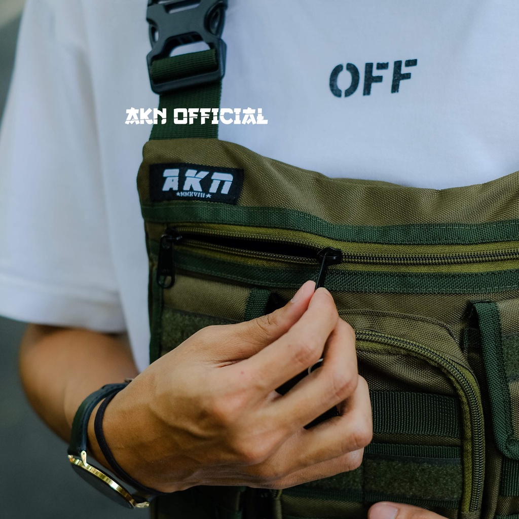 AKN Official -   Chest Bag Premium Emerland Original Tas Dada Pria Tactical