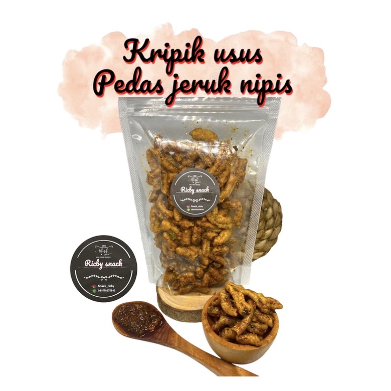 

Usus pedas daun jeruk /Cemilan usus /Kripik usus /Snack usus