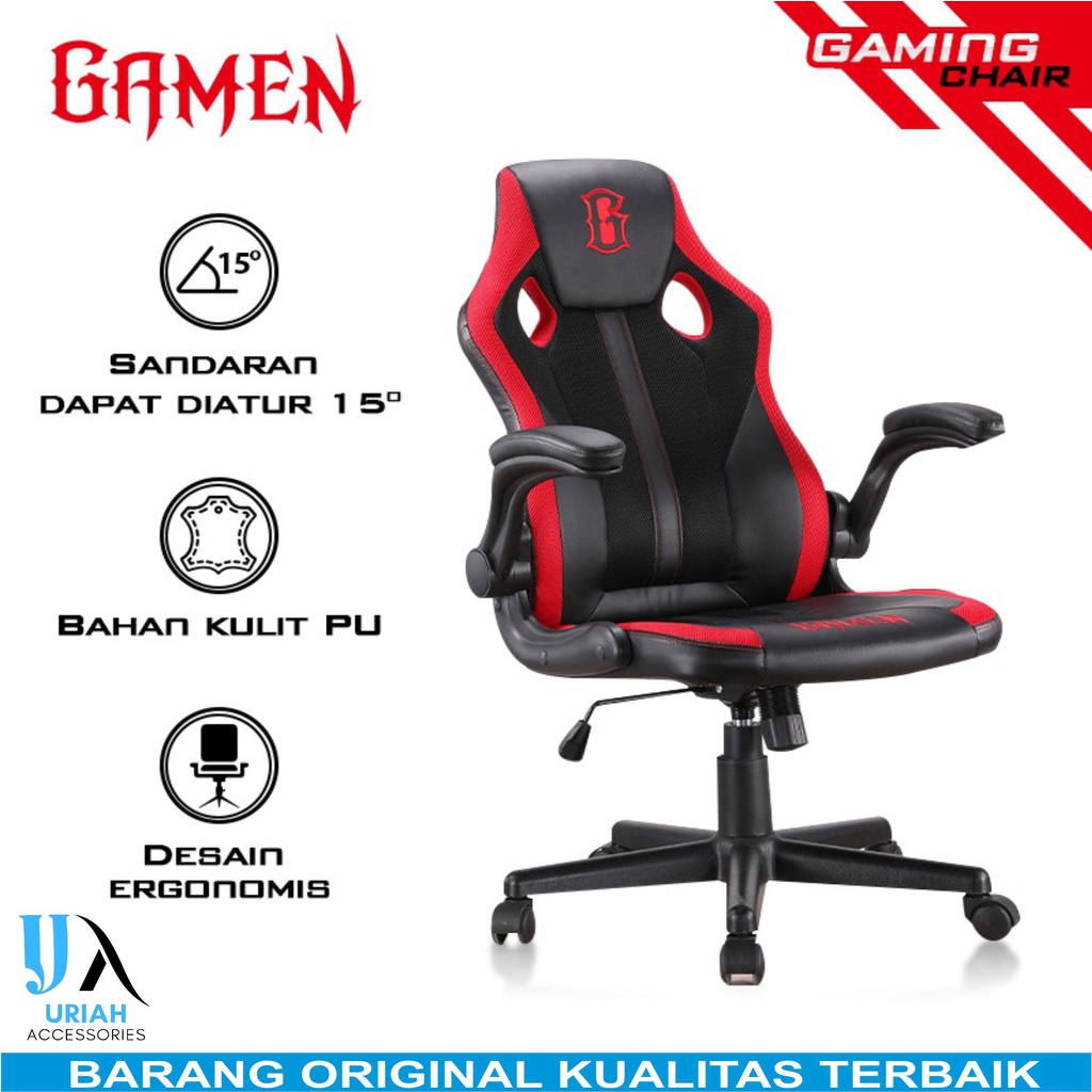 Jual Kursi Gaming Gamen Thronus Black Red Shopee Indonesia