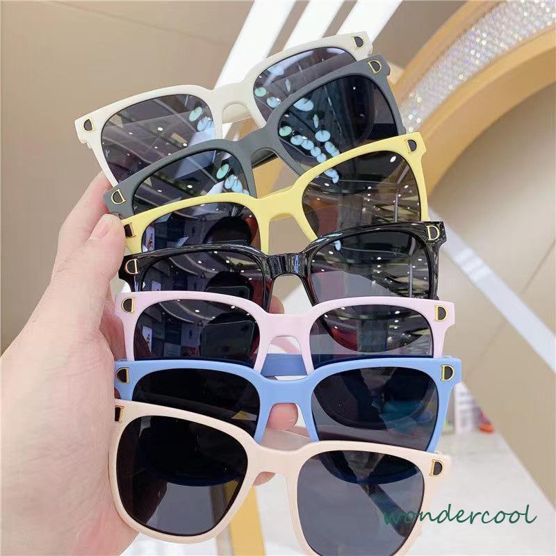 kacamata hitam anak Fashion Perempuan Universal Anti-UV Street Shooting Sunshade Sunglasses-Won