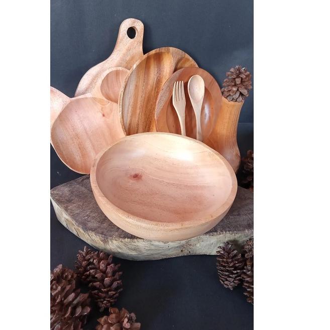 ゾ Mangkok Jumbo Kayu Mahoni / Mangkok Kayu Mahoni / Props Foto / Mangkok Mie Kayu も