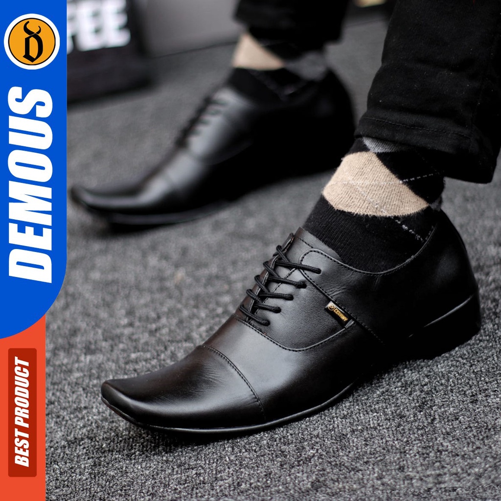 DEMOUS bones - Sepatu Formal Pantopel Kulit Asli Kerja Pria