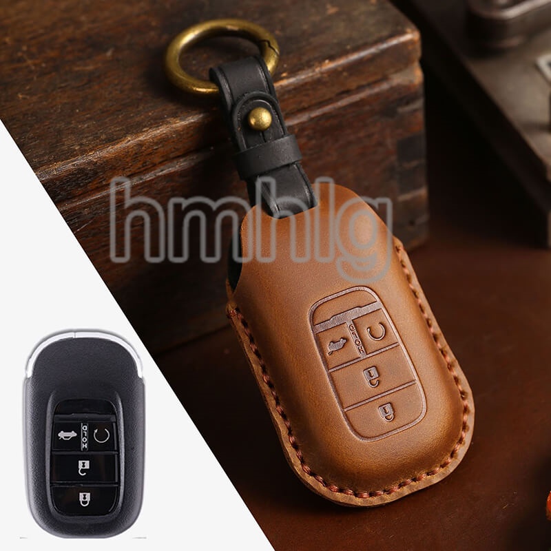 Case Kunci Remote Mobil Keyless Entry Bahan Kulit Untuk Honda HRV 2022 Honda Civic 2022 FE