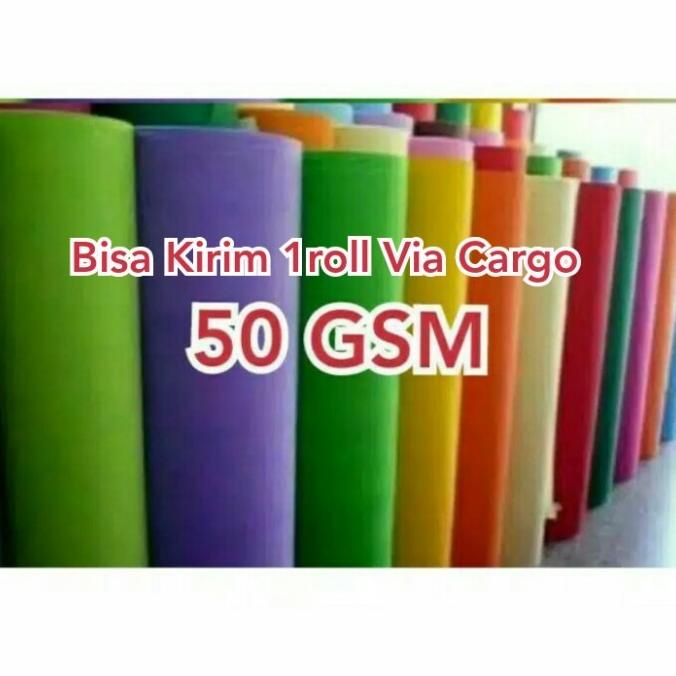 Bahan kain Spunbond Spondbon Spoundbond Pur roll 50gsm 1Roll