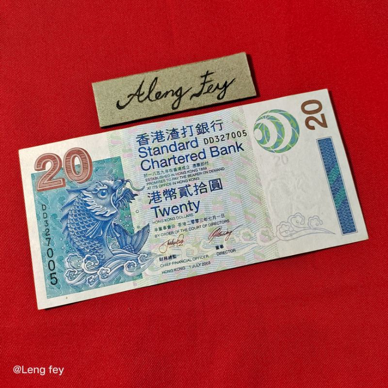 uang asing 20 Dollar Hongkong