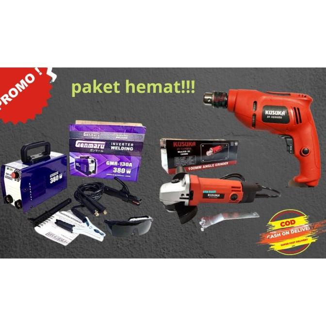 KC559 PAKET EMAT MESIN LAS GENMARU BOR GRENDA KUSUKA PAKET TUKANG LAS