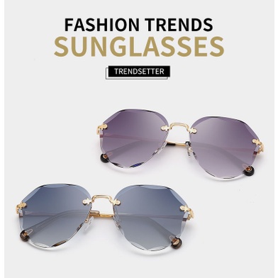 Sunglasses Kacamata Hitam Metal No frame Women Sunglasses New Arrival Import Kacamata Fashion