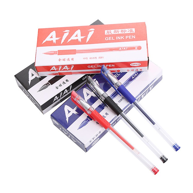 12 Pcs Pena Gel Ink Pen Pulpen Standar OSM-ST0063