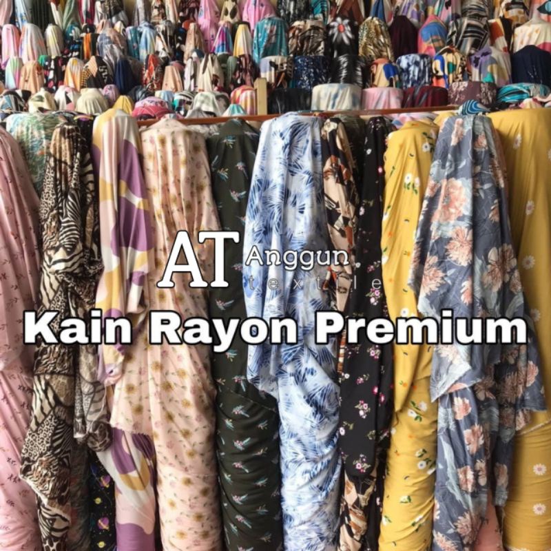 Kain Katun Rayon Motif Viscose Premium (harga 0,5 meter)