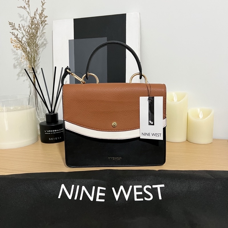 (NEW) NINE WEST Women's Charlize Top Handle Flap Top-Handle Bag | Tas Wanita