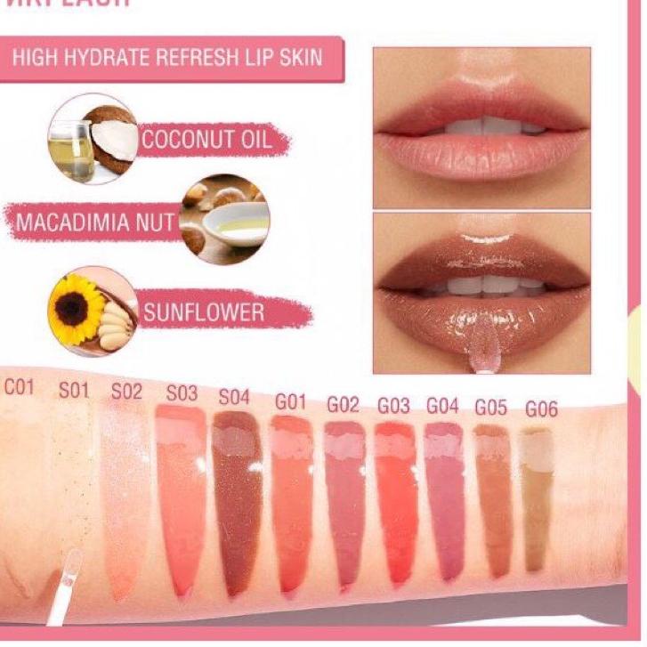 Paling Popular RB9I8 LIP GLOSS BENING PINKFLASH Ohmygloss/ HENGFANG (bewarna pink natural) 80 Serba 