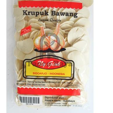 

10.10 SALE Kerupuk Bawang Ny Giok Oval 500gr Krupuk Mentah Enak Camilan Cemilan buruan