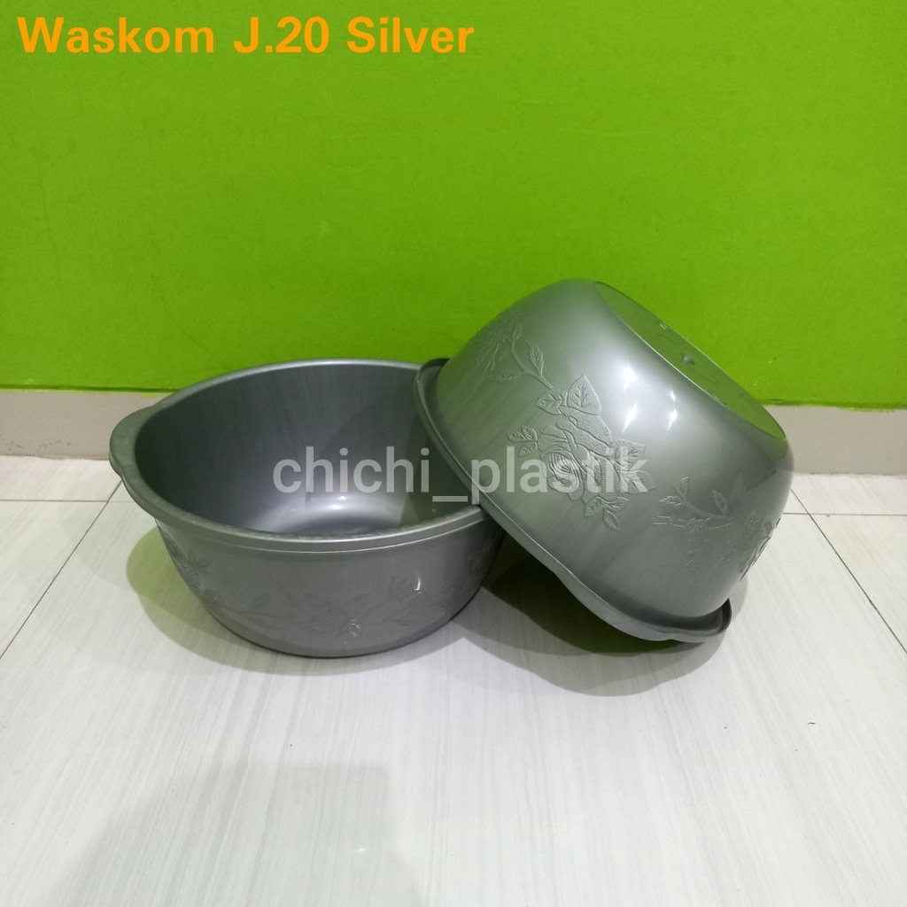 Isi 1 PCS!! Waskom Jerman 20 Silver /Waskom Plastik/Waskom berkatan / Bak cuci