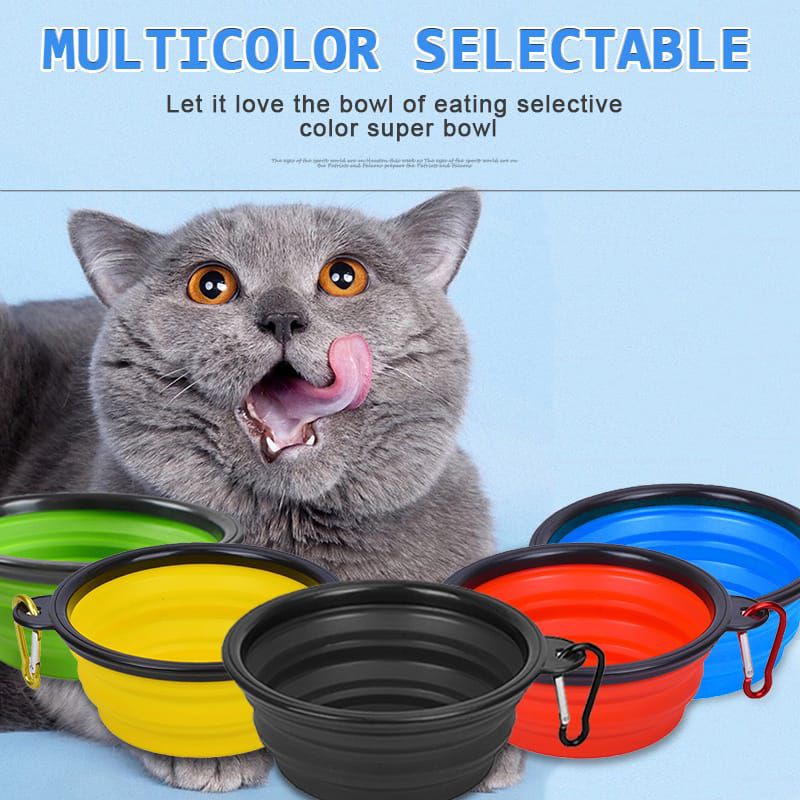 MANGKOK LIPAT SILIKON KUCING & ANJING || MANGKOK LIPAT KUCING || PET BOWL SILICON