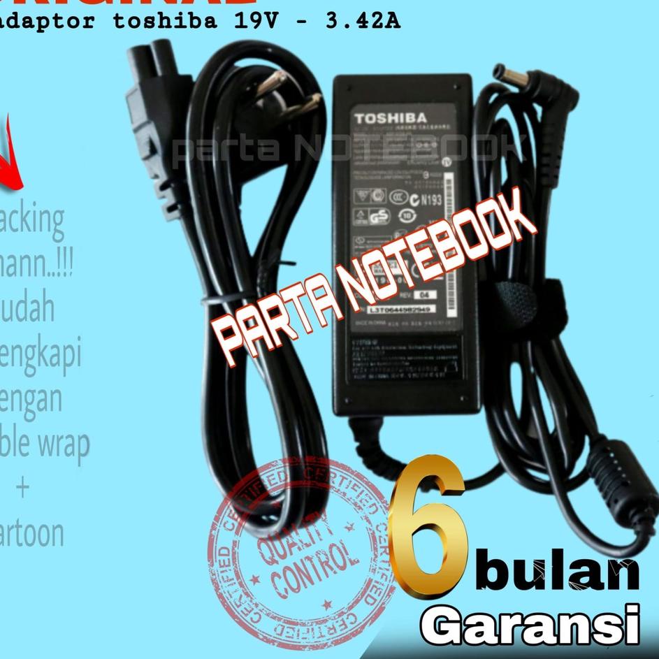 Baru Irit Adaptor charger Toshiba Satellite L745 L730 L735 L740 L770 L755 C840 Original 19V 3.42A CA