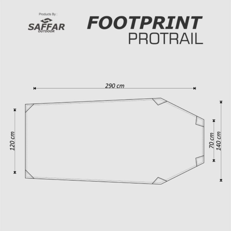 footprint ultralight alas tenda camping nylon 20d atau flysheet