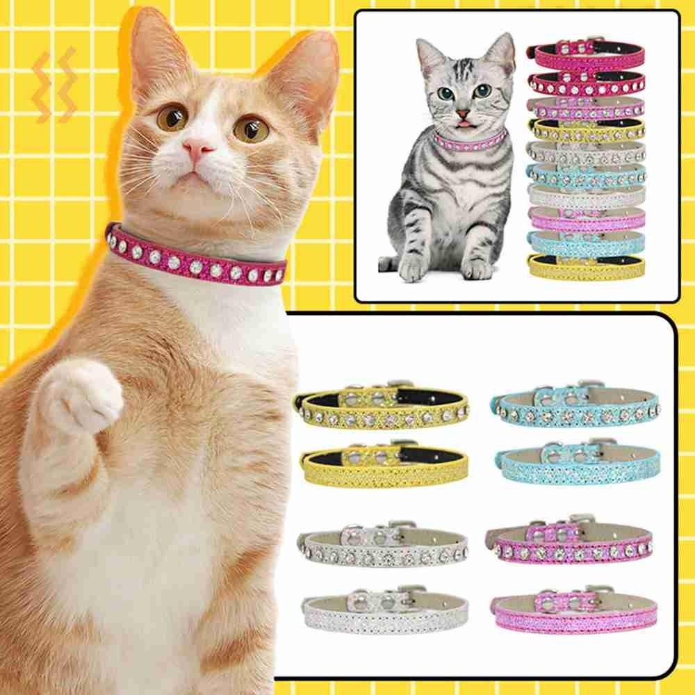 Solighter Anjing Berlian Imitasi Kerah Fashion Rhinestones Adjustable Kristal Berlian Liontin