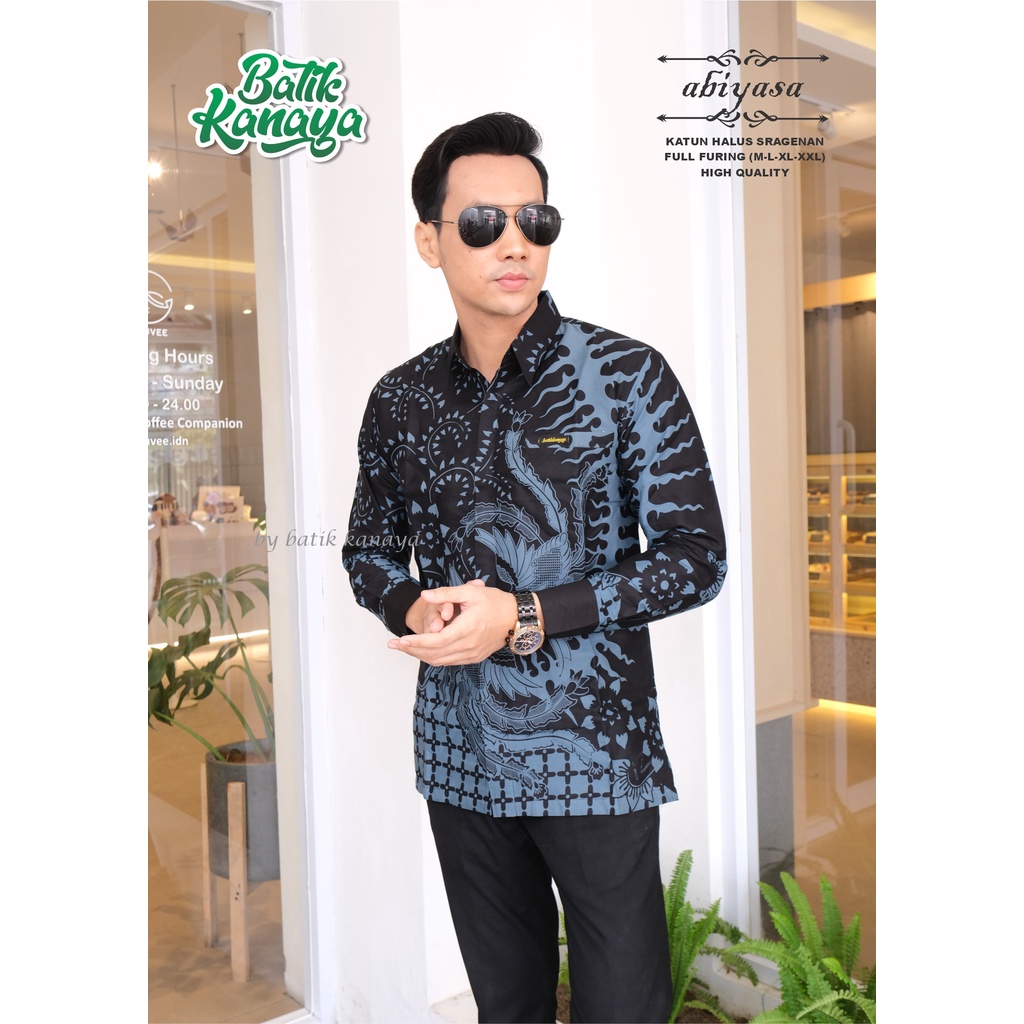 Kanaya - Kemeja Batik Pria Lengan Panjang Full Furing Motif ABIYASA