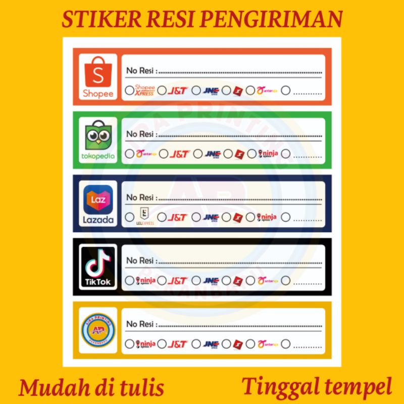 

[ ISI 100 PCS ] Stiker Resi Resi Pengiriman Label Resi