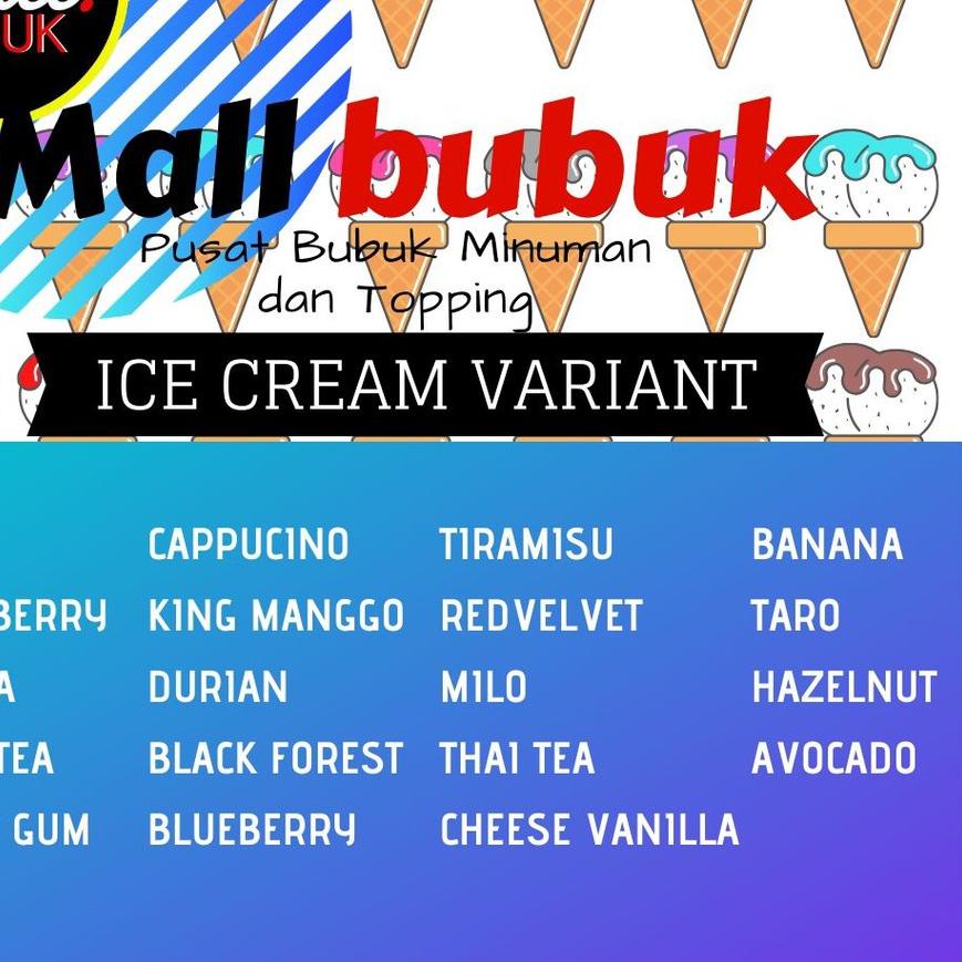 

READY ✅HARD ICE CREAM rasa Vanilla 1Kg - Bubuk ICE CREAM rasa Vanilla 1Kg|RA5