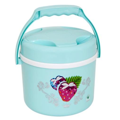 ➝rg Pasti Murah⁎➝ Green Leaf 1222 Rice Ice Bucket Rantang Tunggal Mini Termos Tempat Nasi Es Sayur V