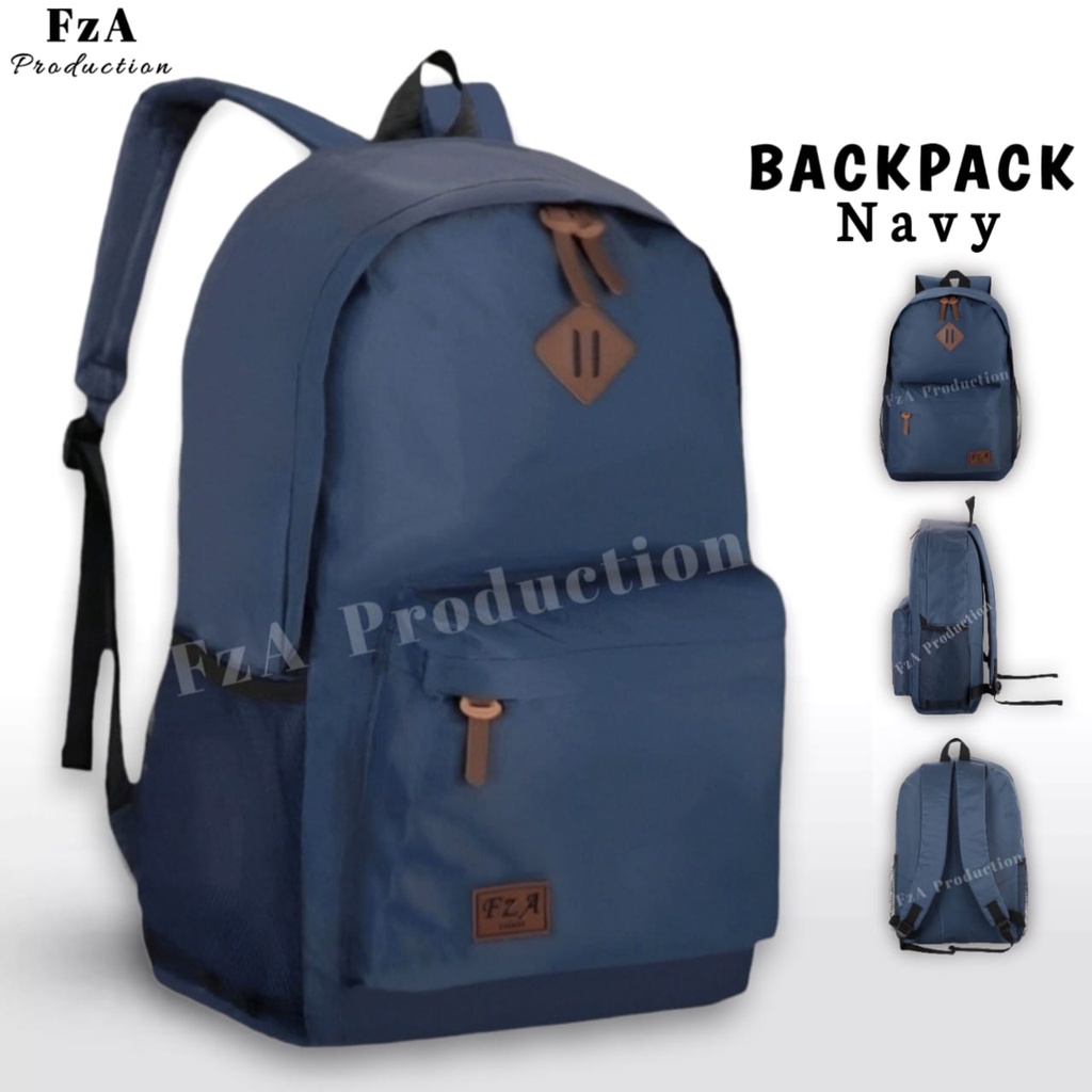 Tas Ransel Punggung Distro Casual Pria Wanita / Tas Ransel Laptop Original - FzA Gratis  Sako Wallet HP