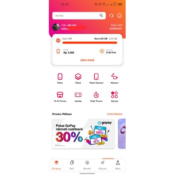 Kartu Tri Legend 2GB 1500