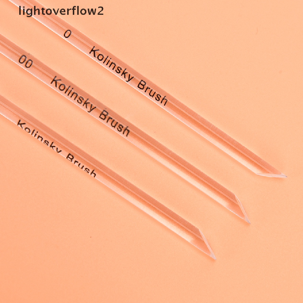 (lightoverflow2) 3pcs / Set Brush Pen Liner Dengan Handle Kristal Glitter Untuk Gambar Hiasan Nail Art