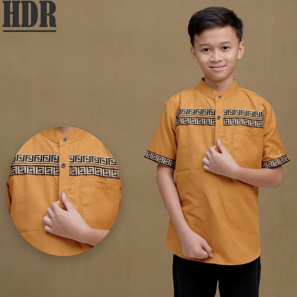 "TMK.18Oc22n" Baju Koko Kurta Anak Usia 5 Sampai 15 Tahun Koko Kurta Lengan Pendek Koko Fendi Kurta 