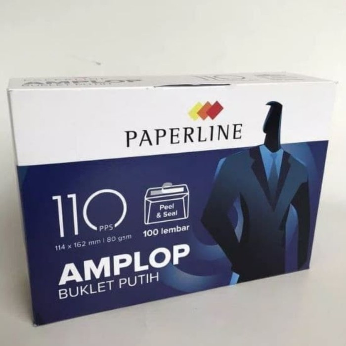 

Eklusif Amplop Paperline 110 Putih Polos 100 Lembar 114X162 Mm Envelope Murah