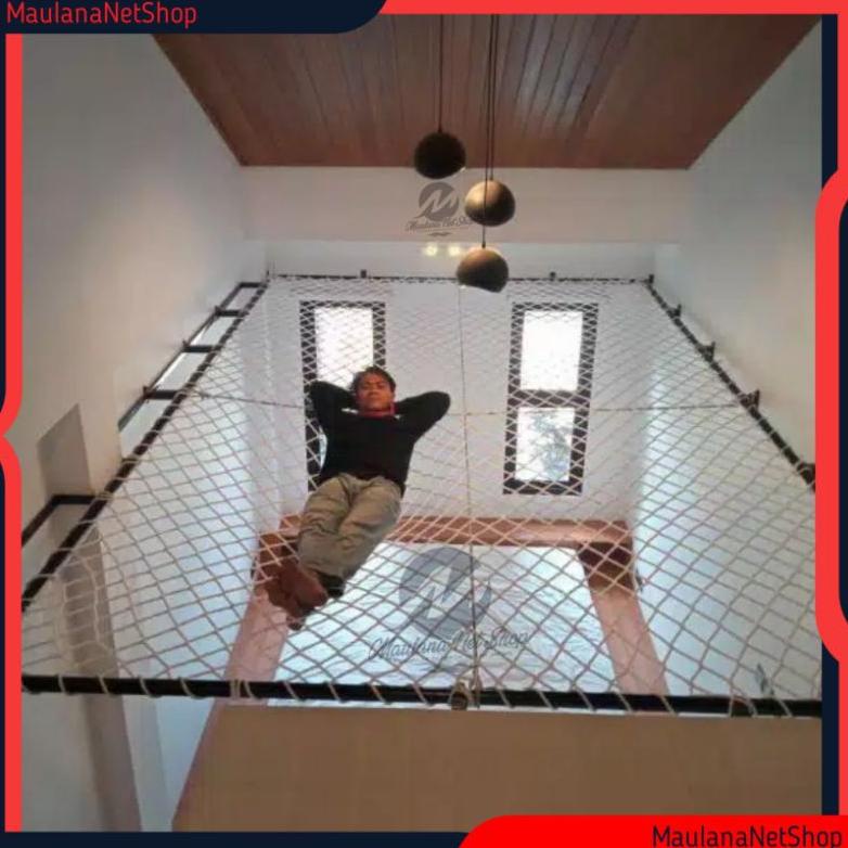 JARING NILON 12MM SAFETY NET/HAMMOCK/CLIMBING NET/LOFT NET/PLAYGROUND/OUTBOND/JARING CARGO NET TERLA