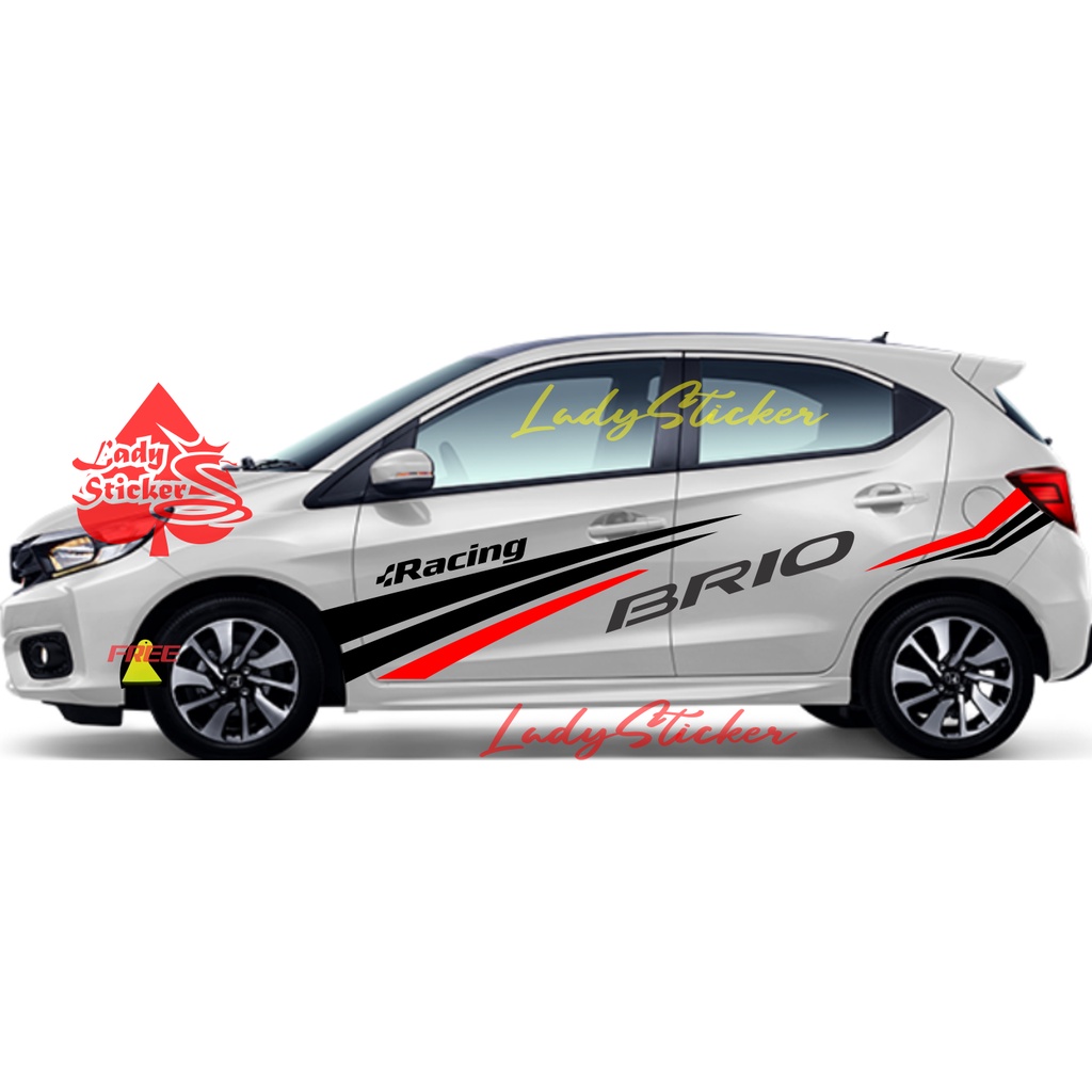 Striping sticker mobil brio cutting sticker mobil honda brio