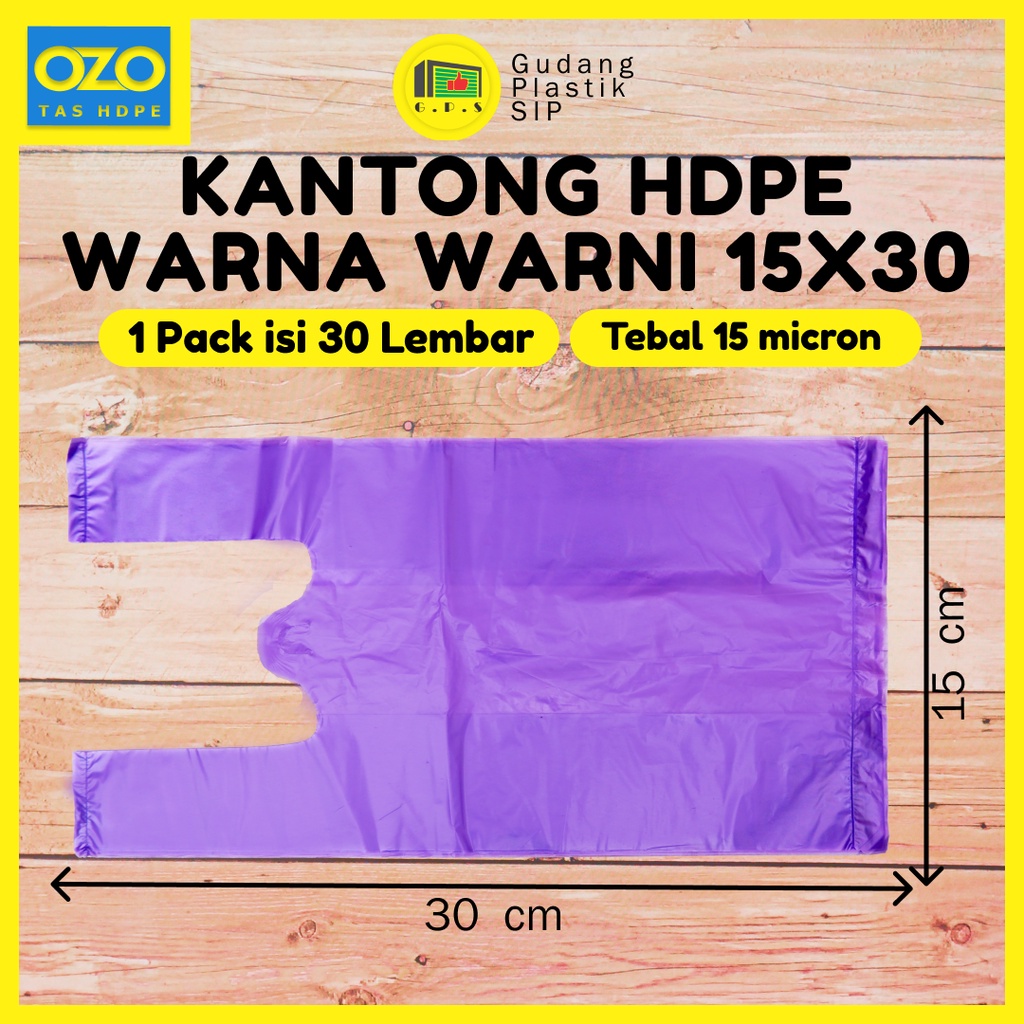 Kantong Plastik Kresek Warna-Warni Tebal UK 15x30 HDPE