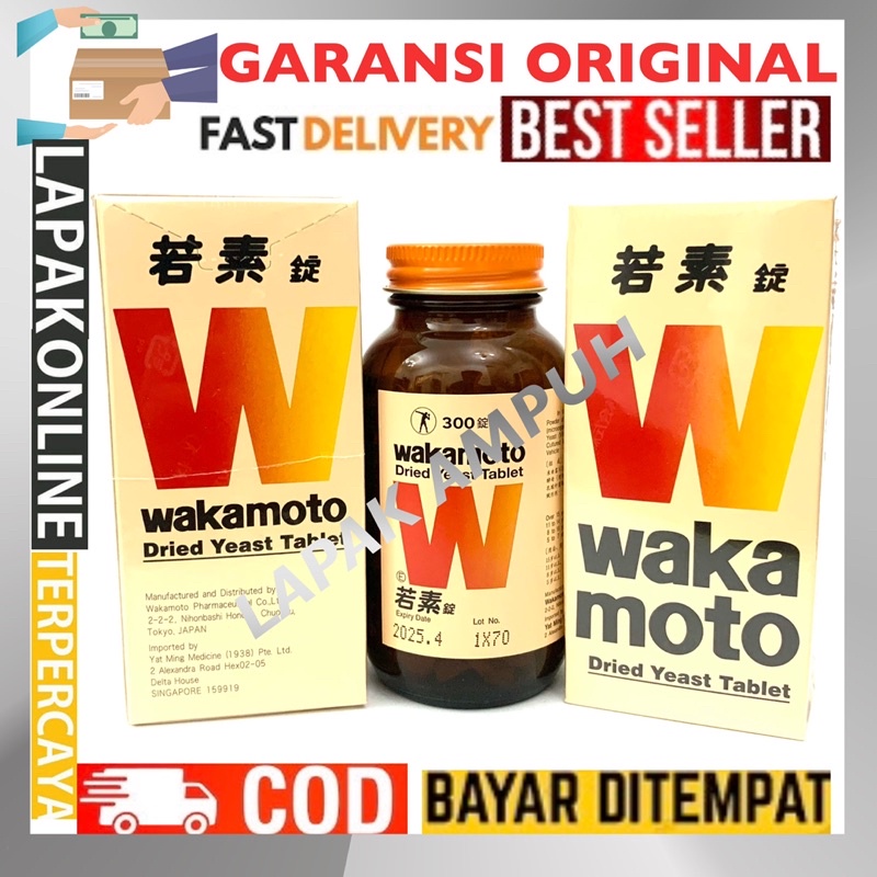 wakamoto / waka moto dried yeast tablet - obat maag