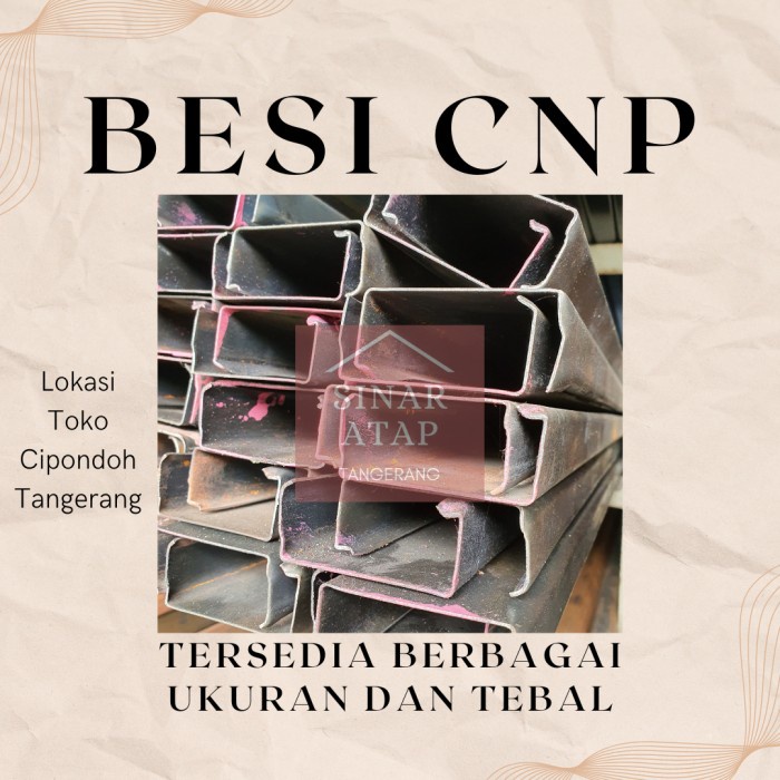 BESI CNP 200 x 75 Tebal 2 mm Panjang 6 Meter